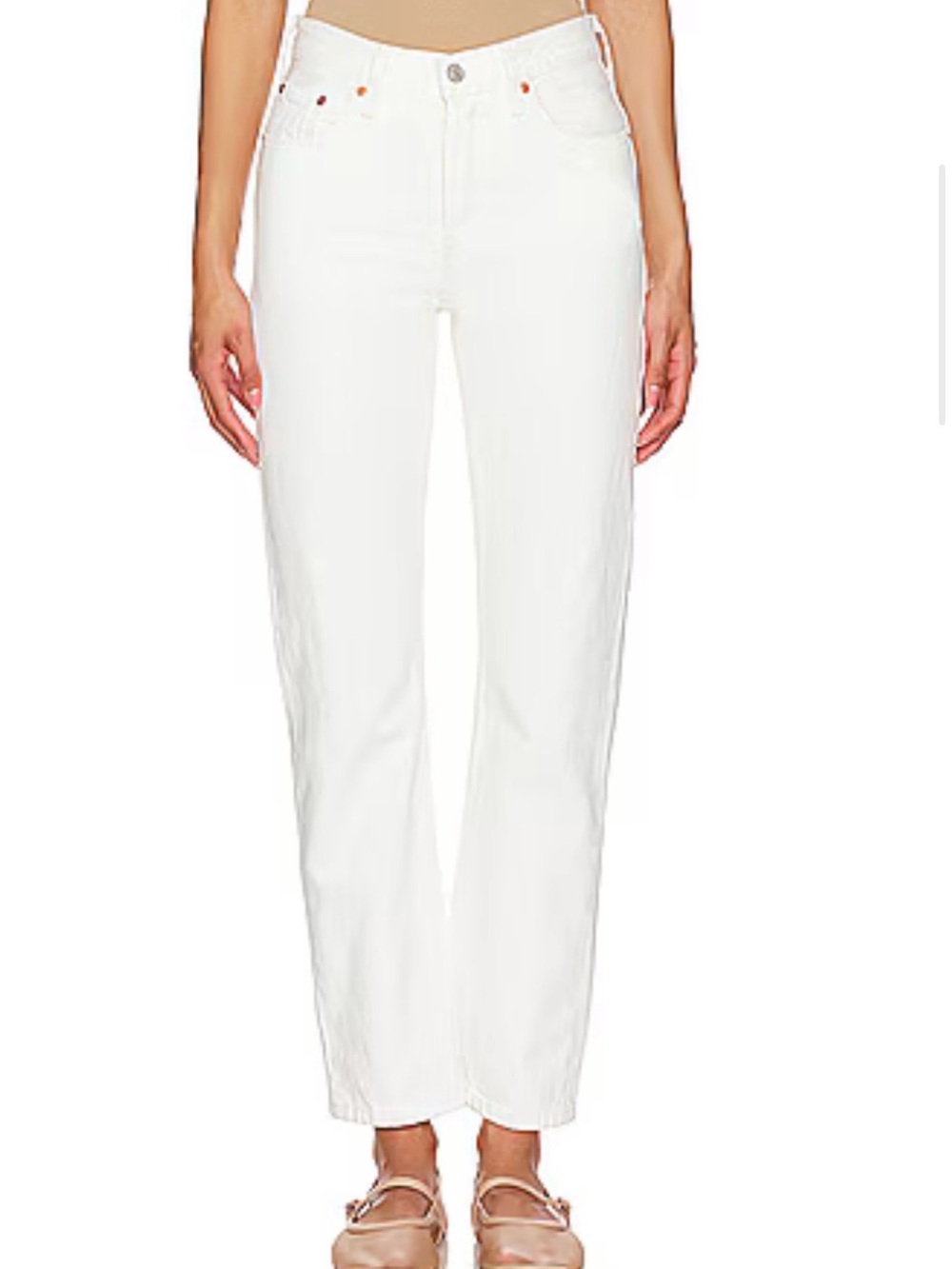Women's Levi's 501 Straight Jeans in blank slate